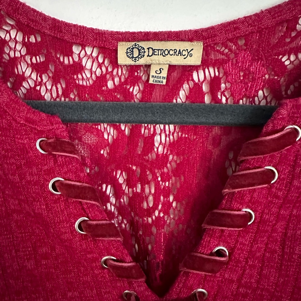 Democracy Size Small Long sleeve Shirt